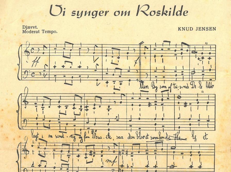 Sanghæfte med Roskildesangens noder, 1947.